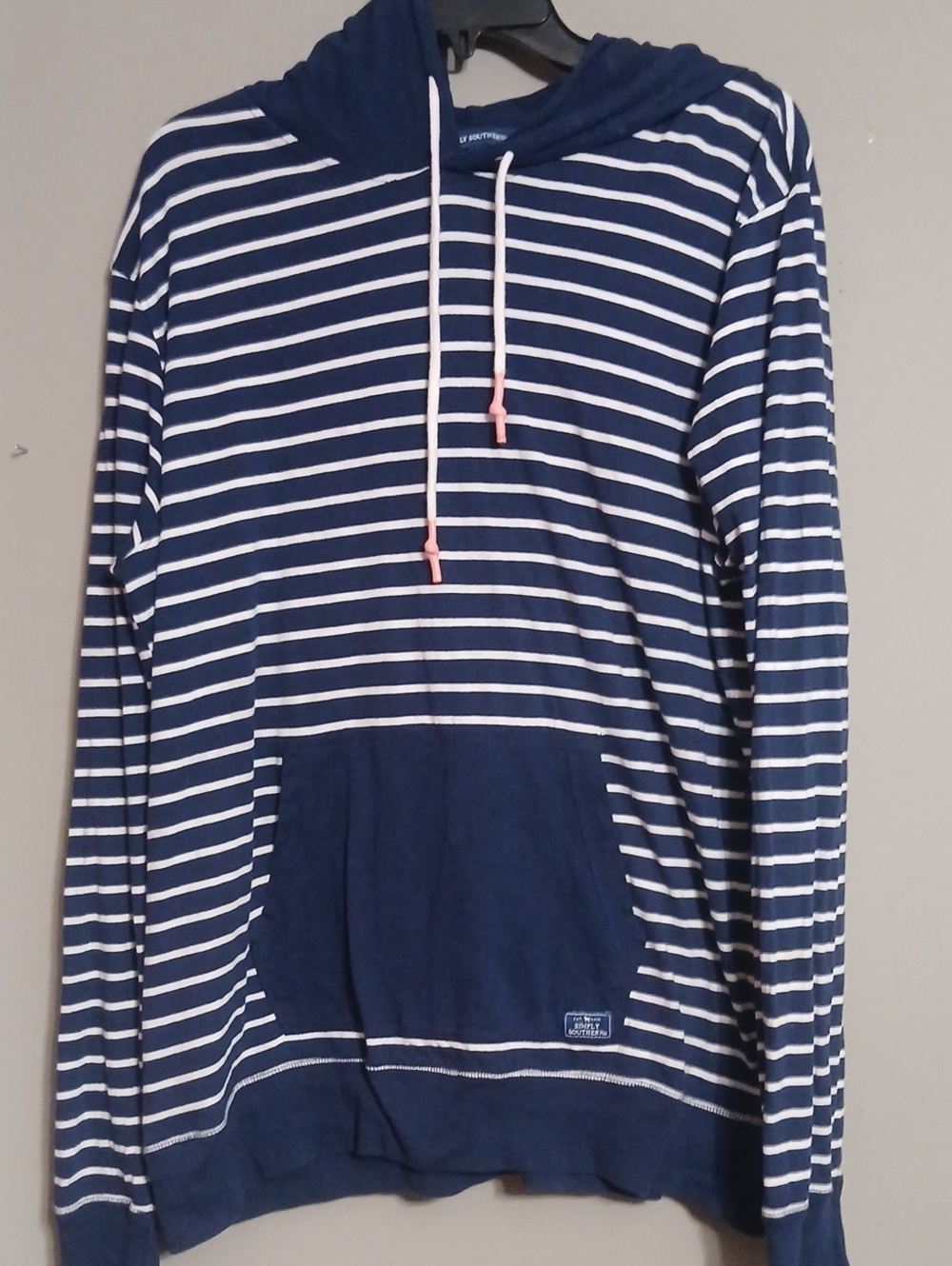 Mens Xl Simply Southern Striped Hoodie